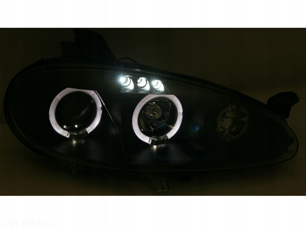 reflektory lampy kpl angel eyes ringi led czarne mazda mx5 miata nb lift - 3