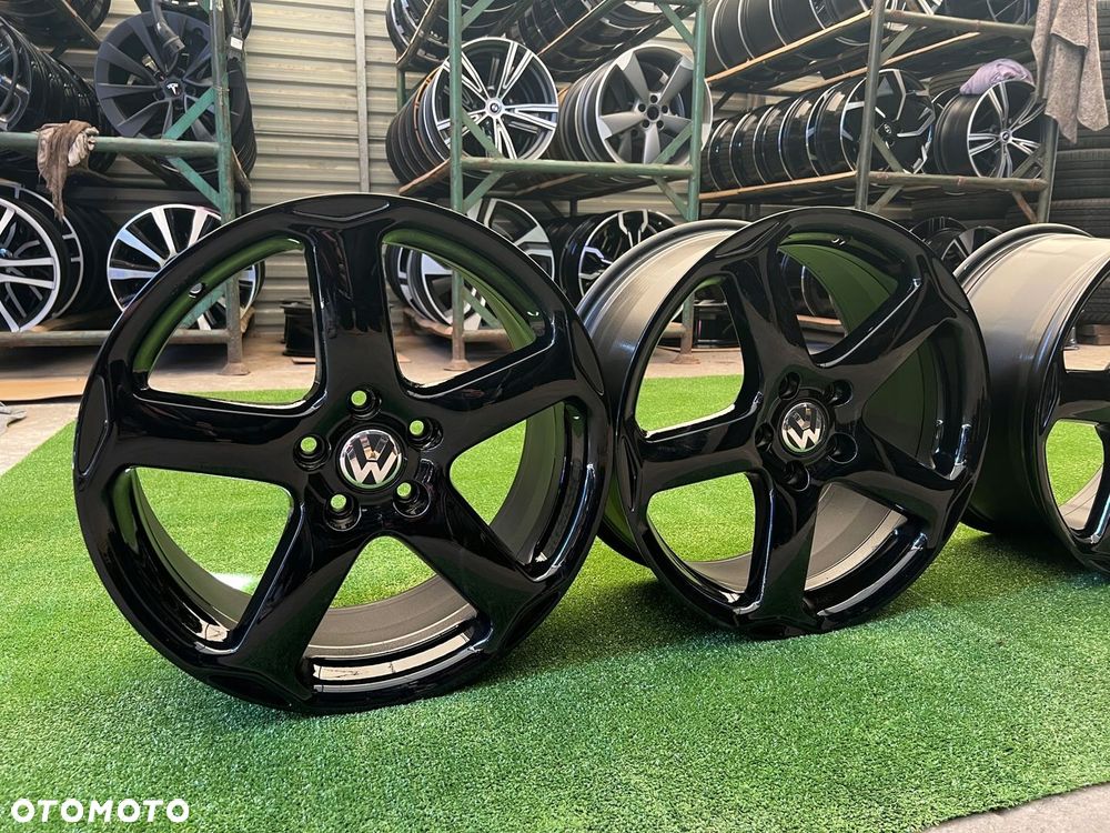 KOMPLET FELG FELGI VW VOLKSWAGEN GOLF PASSAT TOURAN 18 5X112 ORYGINALNE - 8