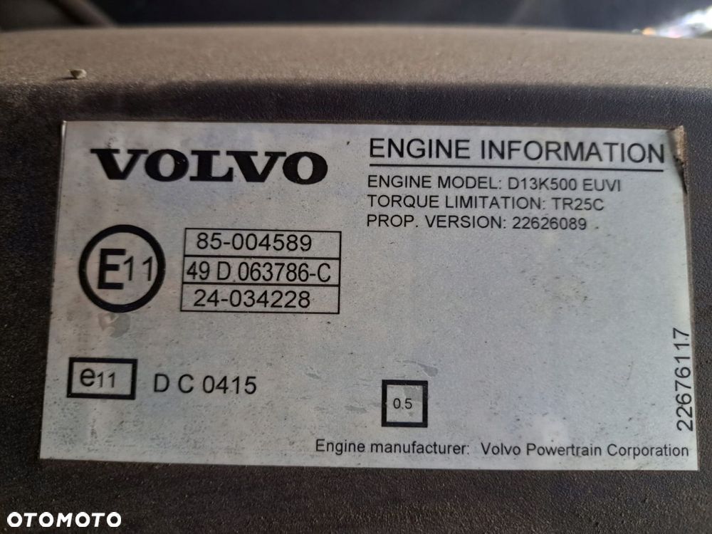 KOMPLETNY SILNIK VOLVO FH D13K EURO 6 500KM / 460KM E6 COMMON RAIL - 7
