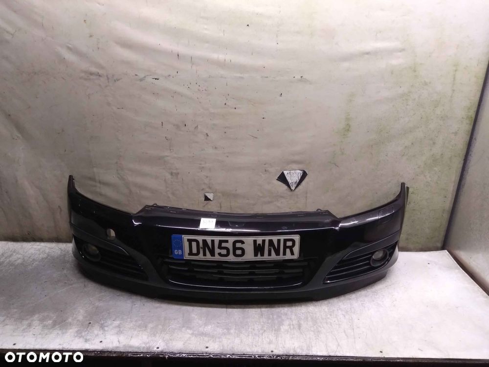 ^ ZDERZAK PRZÓD PRZEDNI DO OPEL ASTRA H 3 III Z20R CZARNY HALOGENY - 2