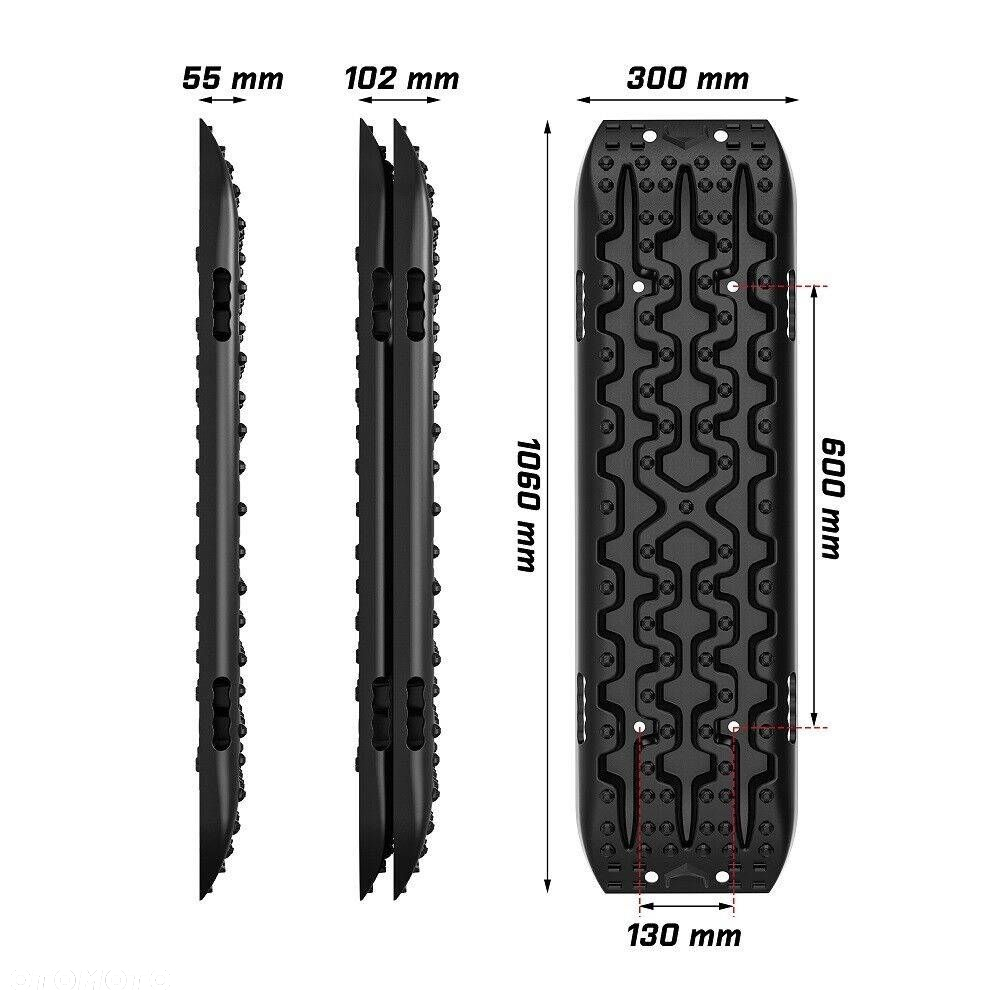 Trapy piaskowe 2x antypoślizgowe X-Bull 10ton błotne śniegowe 4x4 offroad jasny zielony 4WD z torbą - 12