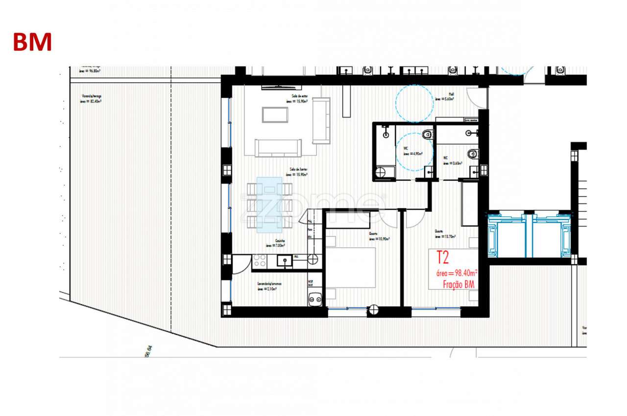 Apartamento T2 c/ Terraço, Freamunde, Paços de Ferreira (Fração BM)... - Grande imagem: 2/17