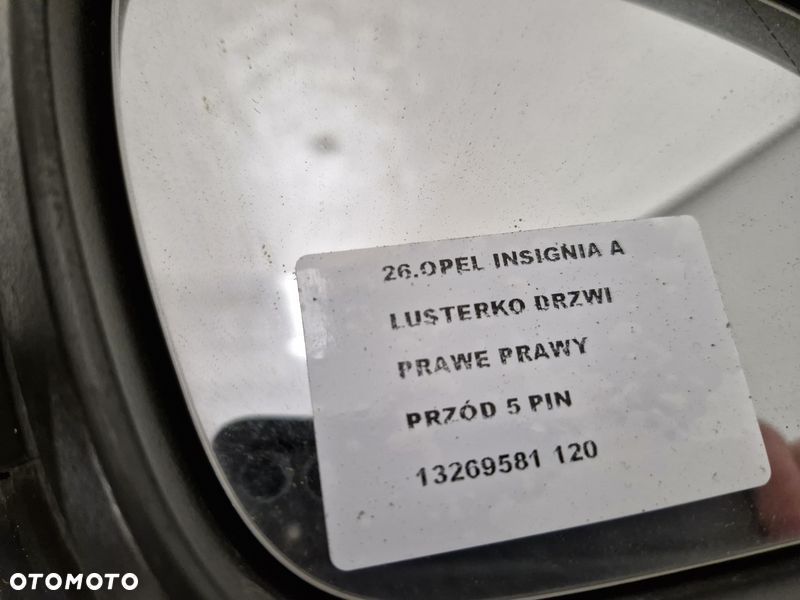 opel insignia a lusterko drzwi prawe prawy przód 5 pin 13269581 uk - 9