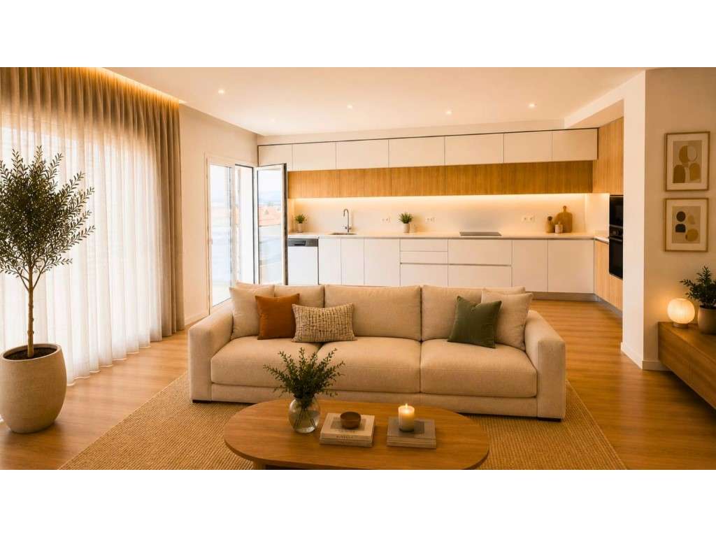 T3 Novo com Garagem, Piscina e Vista Nazaré no Prédio 'Brisa do Atl... - Grande imagem: 5/9