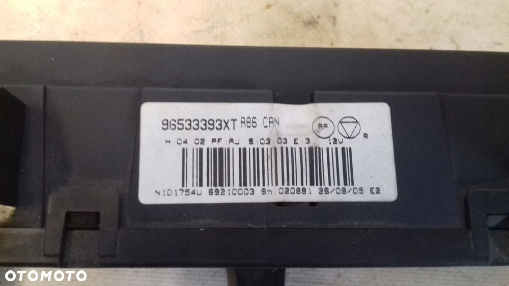 panel sterowania nawiewu 96533393xt citroen c2 c3 03- - 3