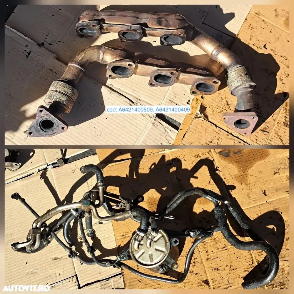 Anexe motor mercedes OM642 3.0cdi 3.2cdi 3.5cdi W219 diesel rampa injectoare pompa inalta presiune electromotor alternator pompa servo clapeta acceleratie rampa injectoare galerie admisie evacuare instalatie electrica - 11