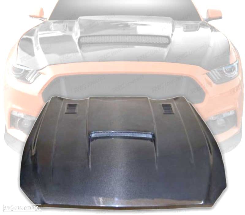 CAPÔ FORD MUSTANG LOOK GT350R 15-17 CARBONO - 1
