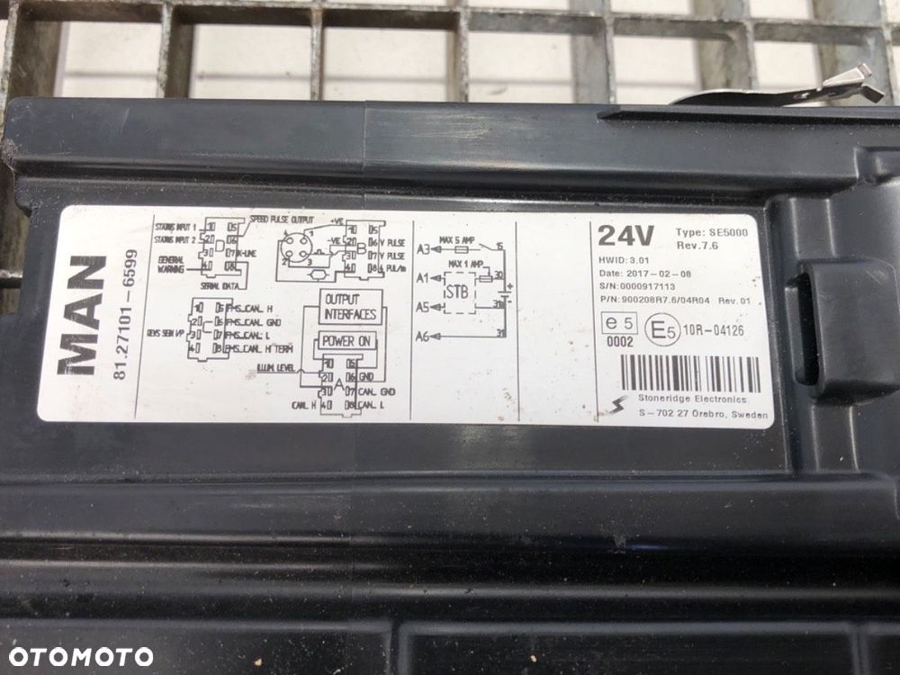 TACHOGRAF  VOLVO FH 2005 - 2022 460 338 kW [460 KM] 6x2 2005 81271016599 - 2