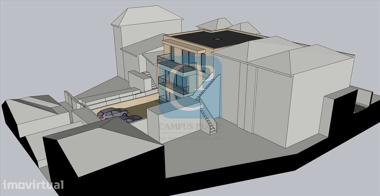 Terreno com Projeto de Arquitetura Aprovado em Pedrouços, Maia - Grande imagem: 2/12