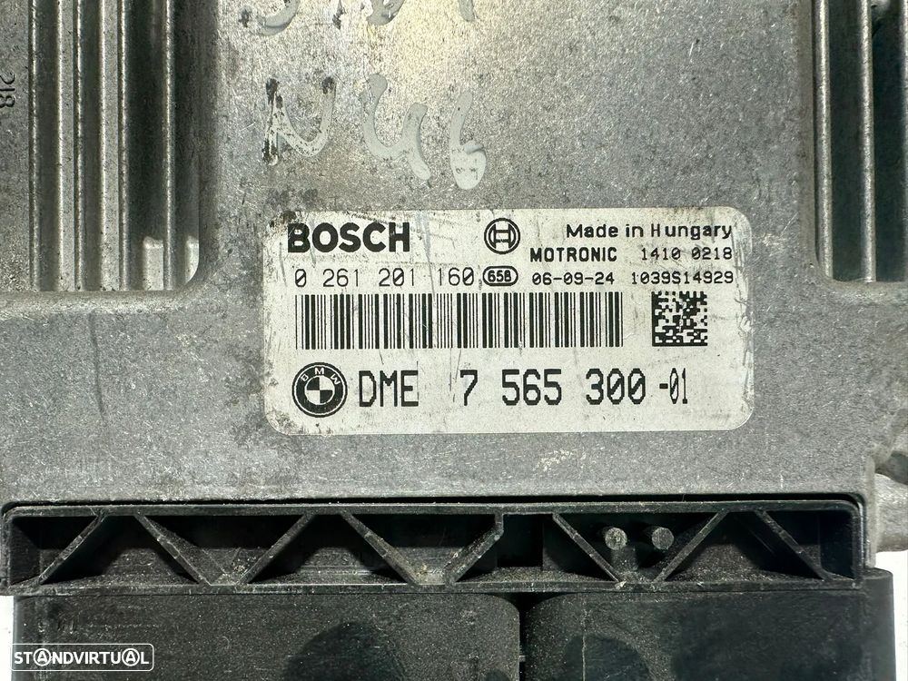 .Centralina Motor Original Bosch BMW 2.0i 16v N46B20 7565300 0261201160 2004 - 2009 - 7