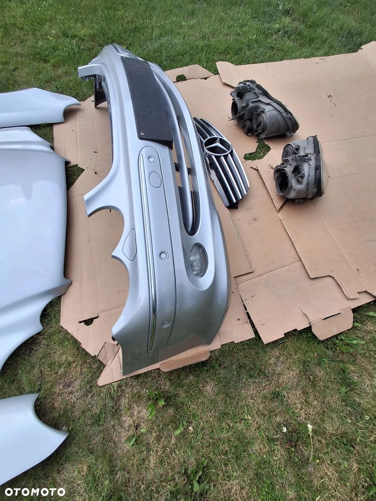 Mercedes W209 CLK maska zderzak błotniki lampy wzmocnienie przód lak 744 - 4