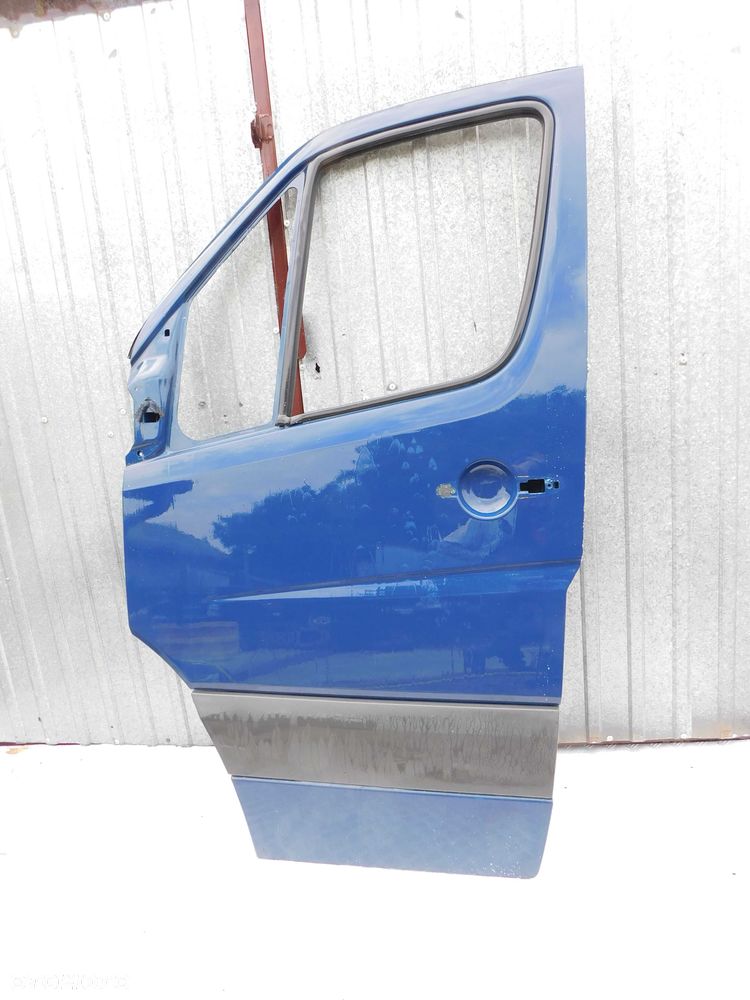 Drzwi Przednie Lewe Kierowcy Mercedes Sprinter W906 VW Crafter Niebieskie OEM