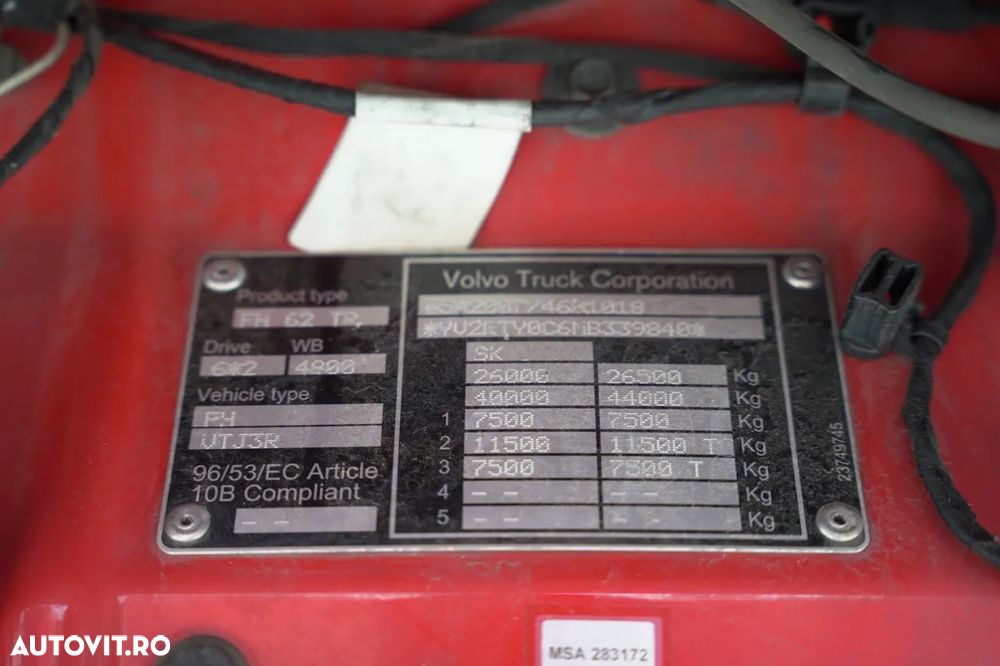 Volvo FH 460 / COMBINAȚIE TANDEM / 120 M3 / TRANSITION / I-SAVE / I-PARK COOL / DIRECȚIE CU RIDICARE A PUNTELOR / WIELTON / CORTINĂ ARMATĂ - 38