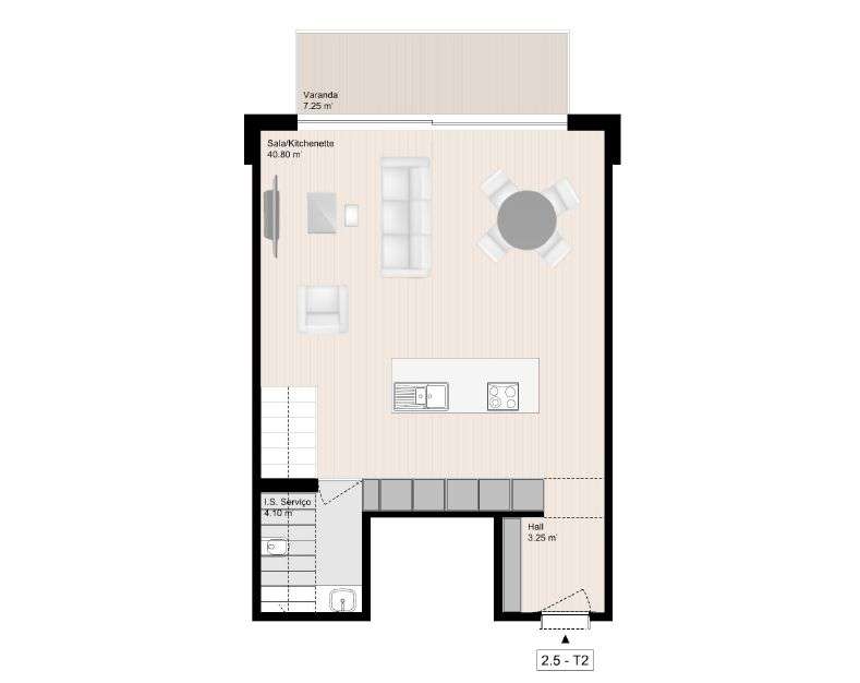 WHITE II praias T2 Duplex, ótimas áreas, garagem individual 2 carros - Grande imagem: 2/47