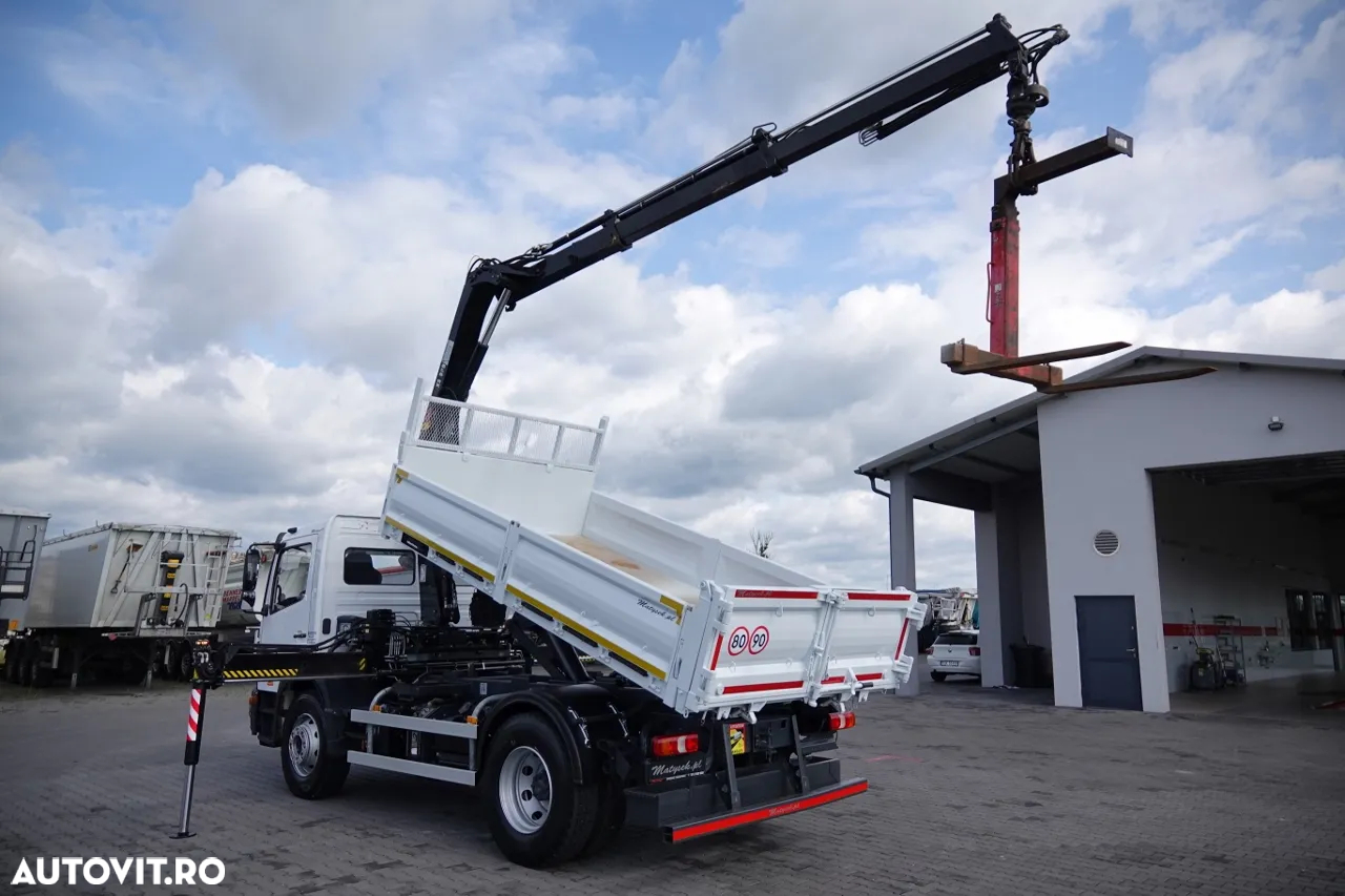 Mercedes-Benz ATEGO 1627 / 4X2 / BASCULĂ 3 LATERALE + HDS HIAB 099 BS-2 / PILOT / ROTATOR / FURCĂ / ANVELOPE 100% / IMPORTAT - 6