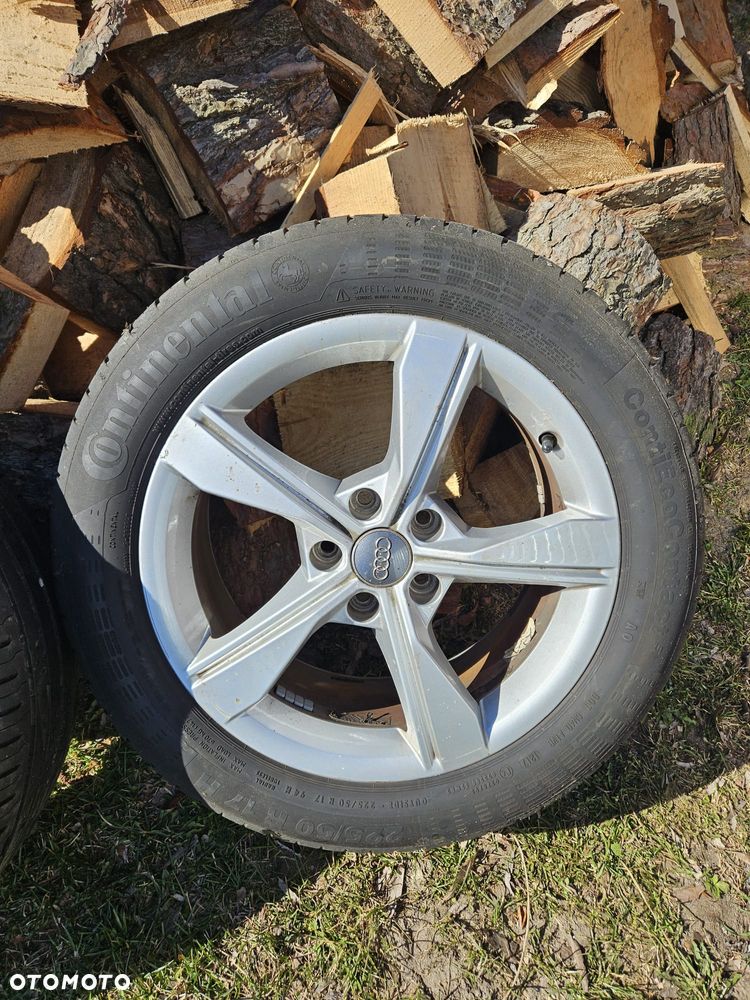 Alufelgi 5x112 R17 z oponami letnimi 225/50 otwór 66,6 - 5
