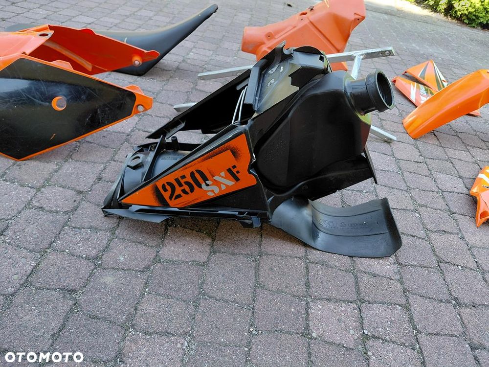 KTM EXC SX SXF 2004-2007 POLIFT BUDA KOMPLET PLASTIKÓW OWIEWKI SIEDZENIE BAK AIRBOX STELAŻ NADWOZIE RESTYLE LIFT - 17