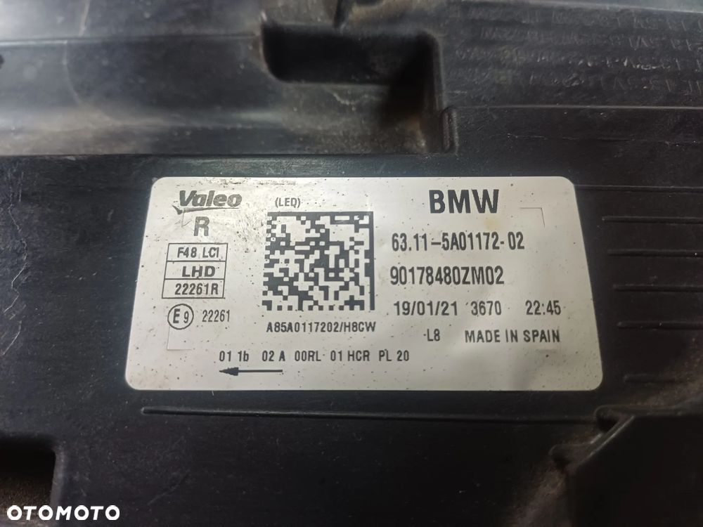 Lampa prawy przod bmw x1 f48 led europa - 11