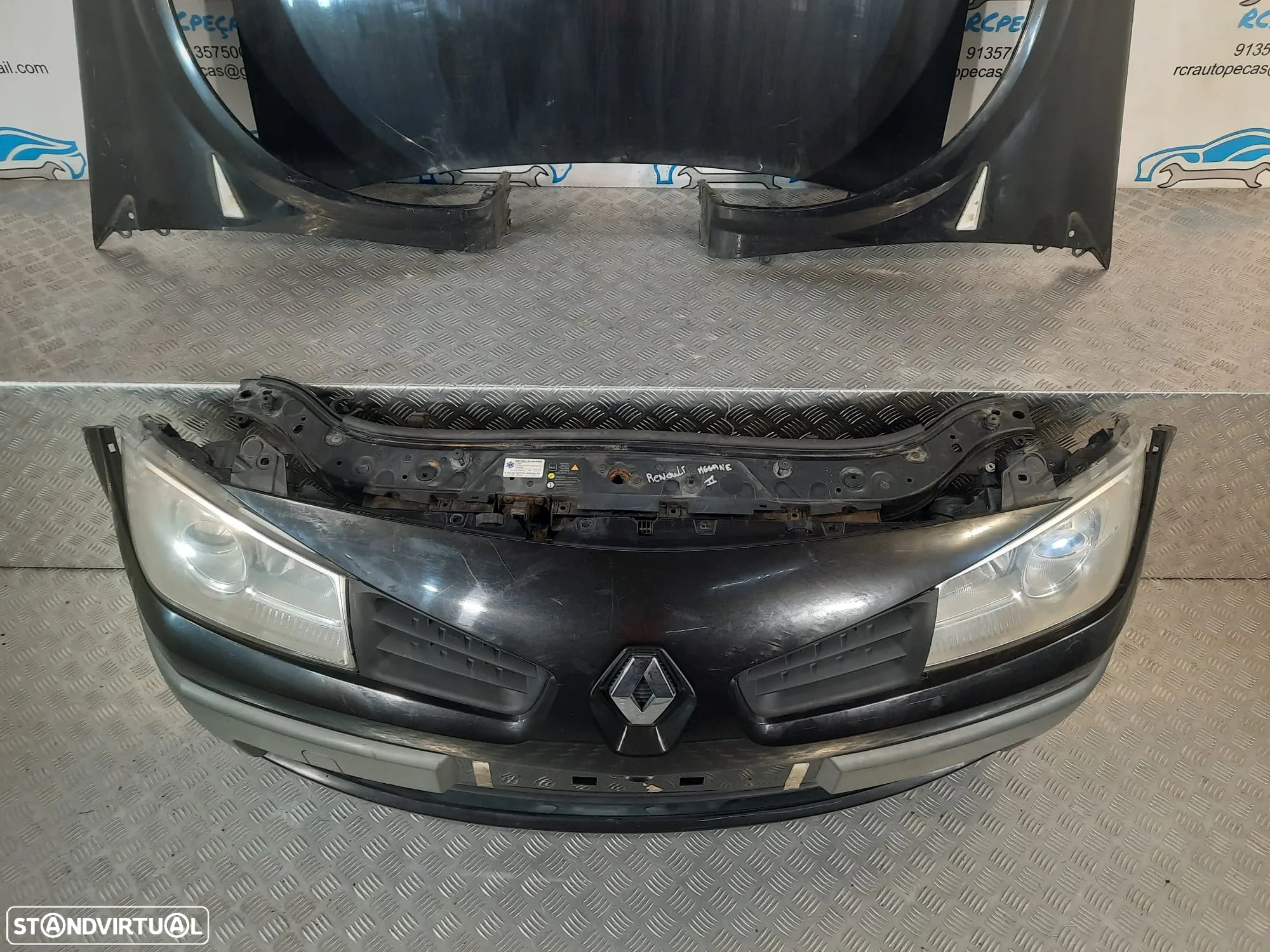 .FRENTE COMPLETA RENAULT MEGANE II 2 MK2 FACELIFT CAPOT PARACHOQUES GUARDA-LAMAS OTICAS RADIADOR VENTILADOR FRENTE FIBRA REFORÇO - 8