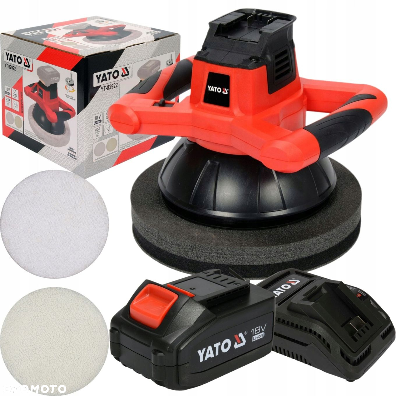 YATO POLERKA SAMOCHODOWA AKU. 18V 2 NAKŁADKI 4Ah - 12