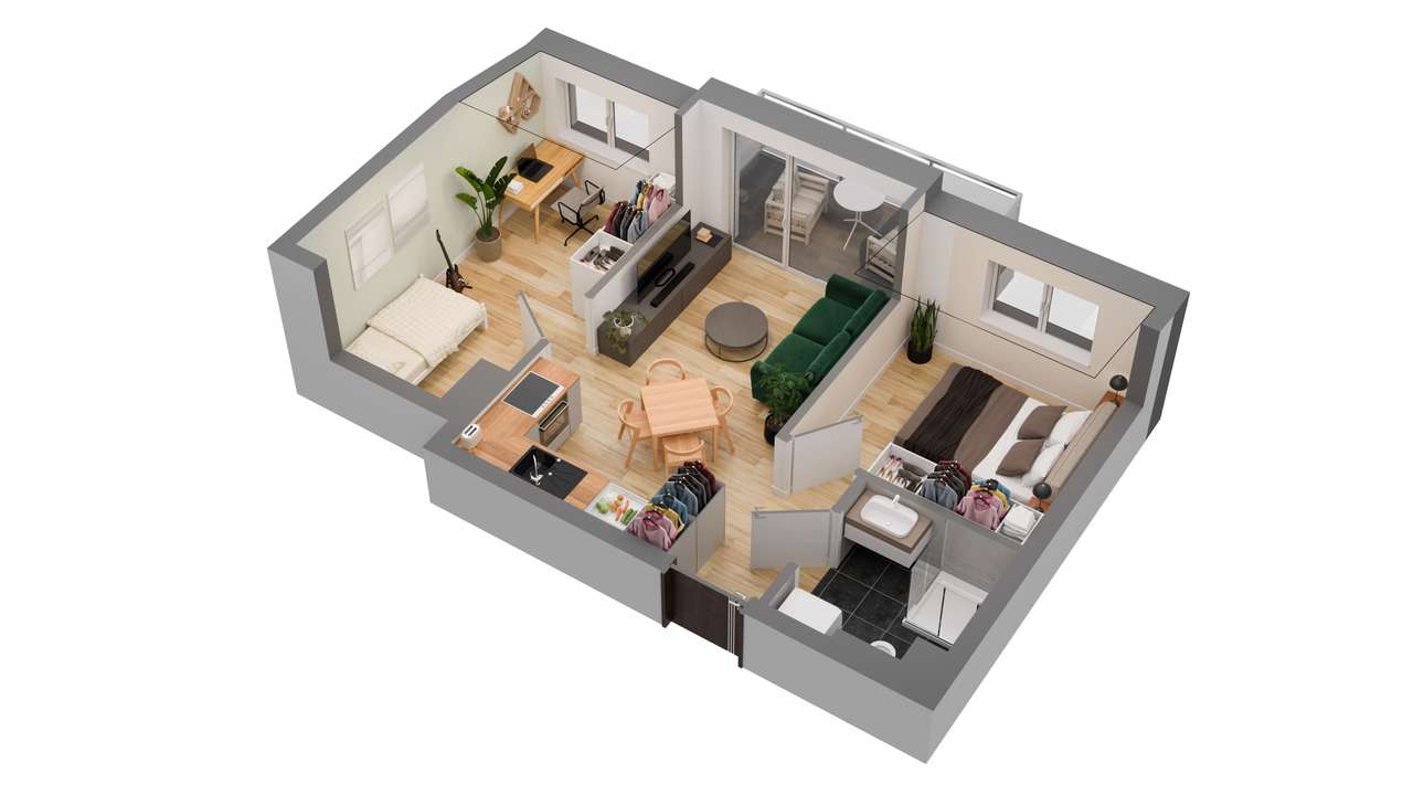 Mieszkanie na sprzedaż, 3 pokoje, 43 m², Jarocin