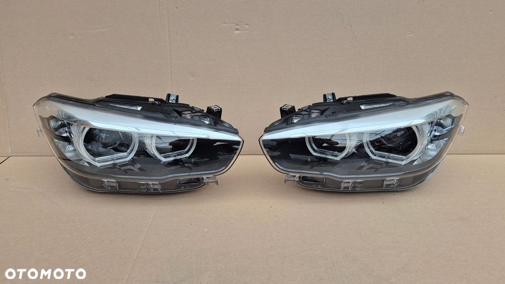 BMW 1 F20 F21 LIFT LCI M140 M135 LAMPY PRAWA+LEWA PRZEDNIA FULL LED KOMPLET EUROPA DEMONTAŻ IDEALNE GWARANCJA 8739571-8739572-01 - 1