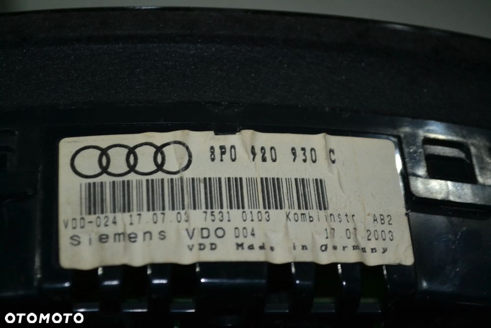 AUDI A3 8P TDI LICZNIK ZEGAR EUROPA 8P0920930C - 3