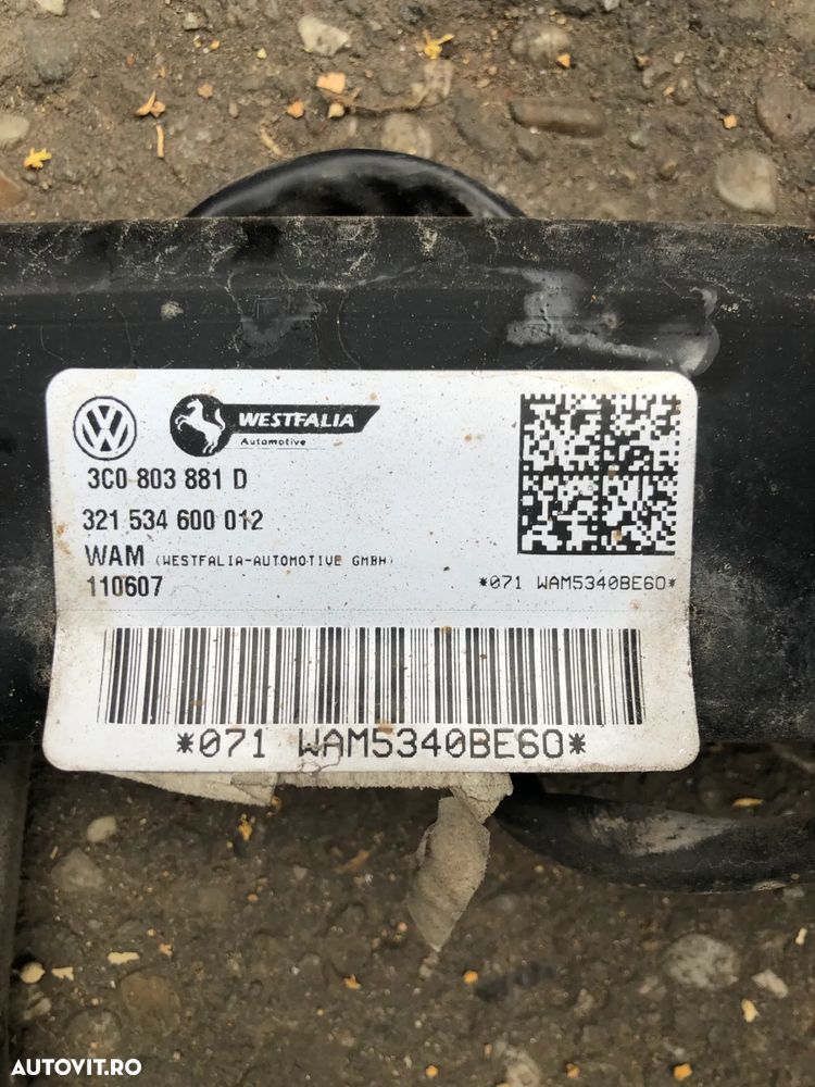 Carlig cui tractare VW Volkswagen Passat B6 break 2007 - 5
