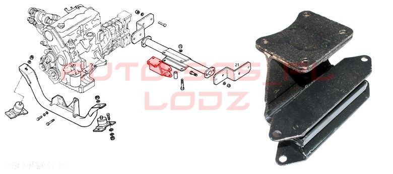 PODUSZKA SKRZYNI TYŁ IVECO DAILY - 1