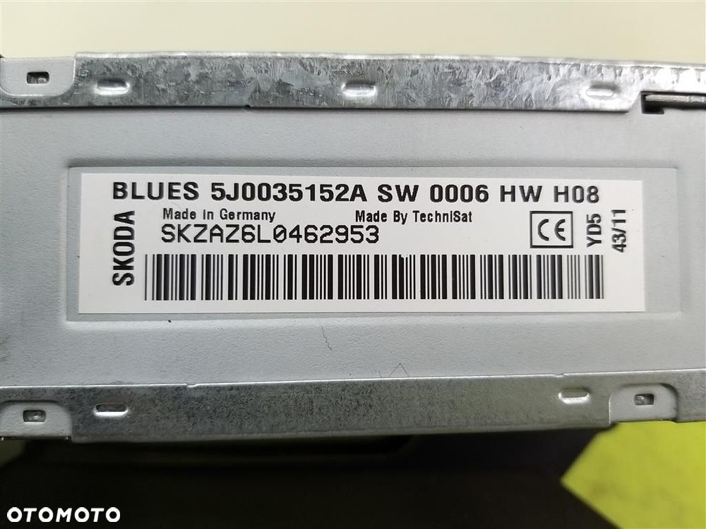 Radio FABRYCZNE CD Skoda Fabia  II 2007-2014 5J0035152A TECHNISAT - 2