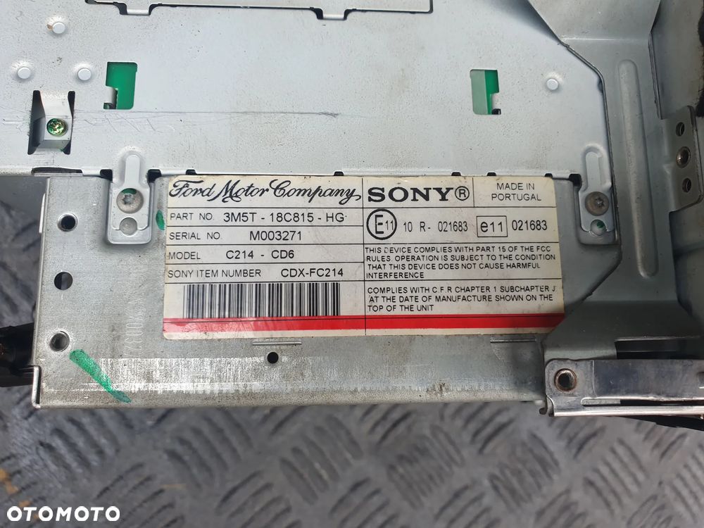 RADIO ODTWARZACZ CD FORD FOCUS C-MAX I 3M5T-18C815-HG - 2