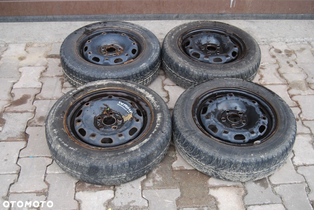 KOŁA FELGI STALOWE + OPONY ZIMOWE 165/70R14 5X100 6Q0601027H ET35 6J VW POLO IV SEAT SKODA 6Q0601027C - 1