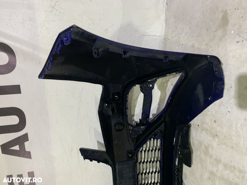 Bara fata Seat Leon 3, facelift, 2016, 2017, 2018, 2019, cod origine OE 5F0807221AB, cu gauri pentru spalatori faruri si senzori de parcare (4). Grila este defecta. - 10