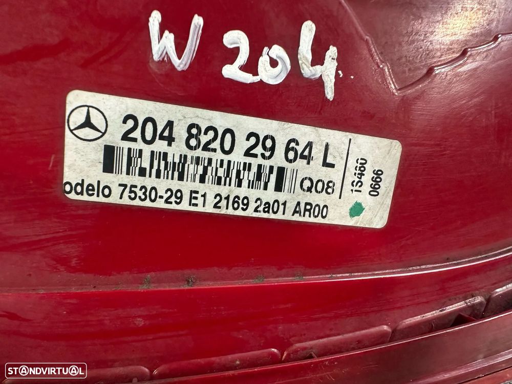 .Farolins Tras Traseiros Esquerdo Direito Originais Mercedes Benz Classe C W204 Sedan 2048203064R 2048202964L 2006 - 2014 - 15