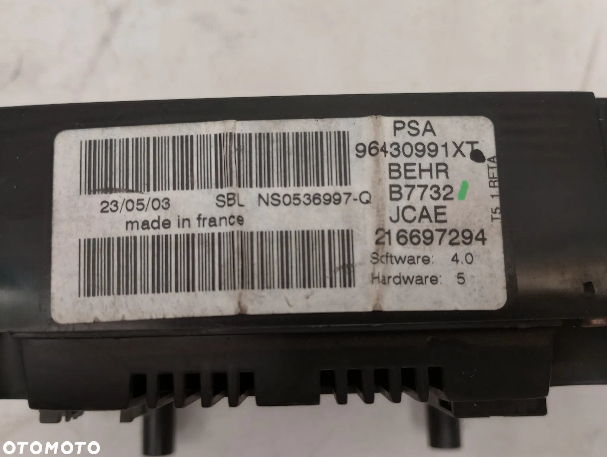 Peugeot 307 Panel Nawiewu Klimatyzacji 216697294 96430991XT - 2