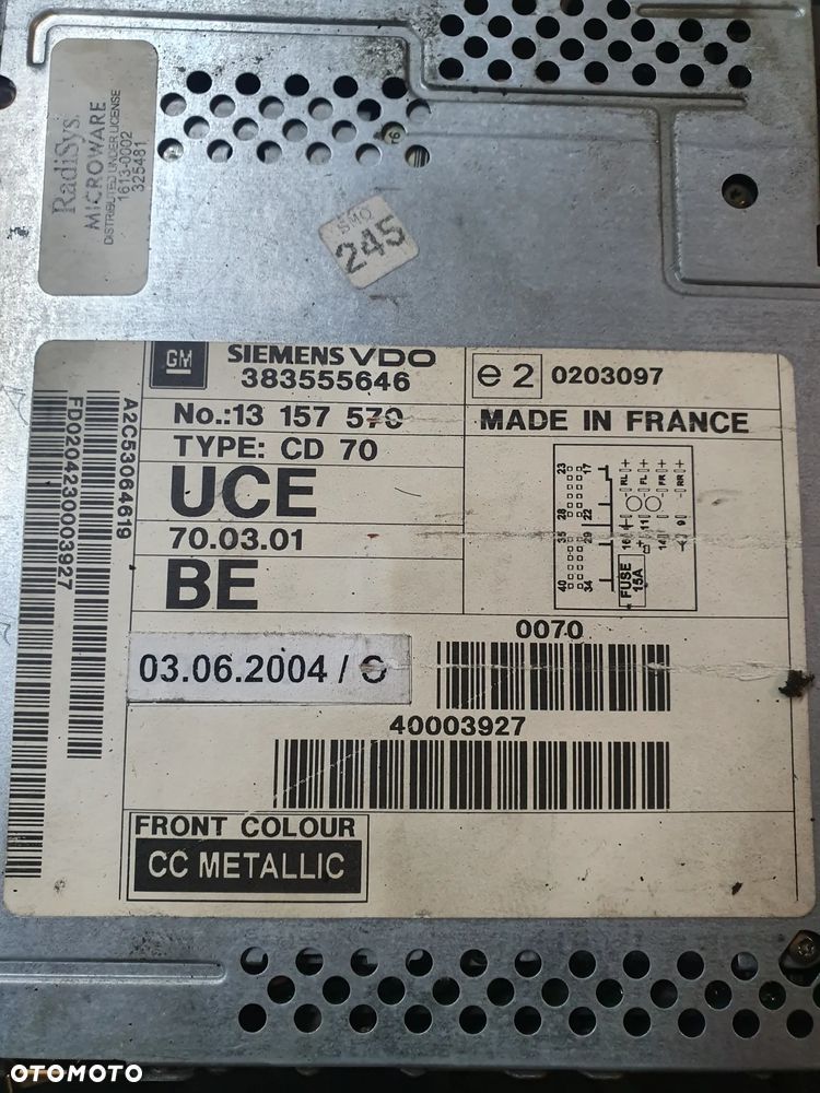 RADIO CD70 NAVI WYŚWIETLACZ OPEL ASTRA H III ZAFIRA B 13157570 13111166 KS - 5