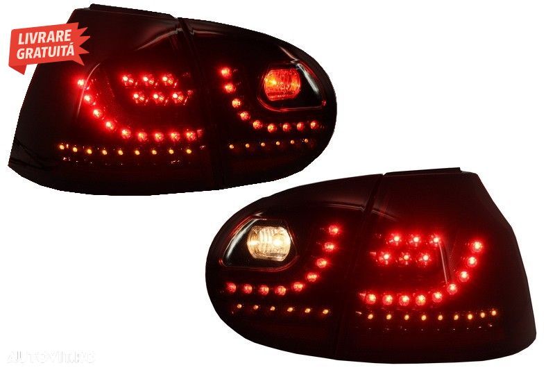 Stopuri LED VW Golf V 5 (2004-2009) Rosu Inchis- livrare gratuita - 5