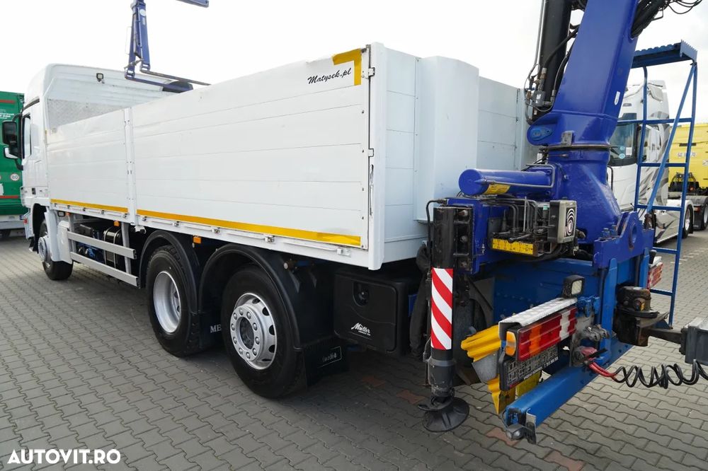 Mercedes-Benz / ACTROS 2548 / 6x2 / Combinație platformă rabatabilă - 6,5 m / Axă liftantă / + HDS FASSI / Rază de acțiune: 10,85 m / FIFTH FIFTH FIRST REAR / ROTATOR / FURCĂ PENTRU PALEȚI / Remorcă 6,5 m / SAF / - 11
