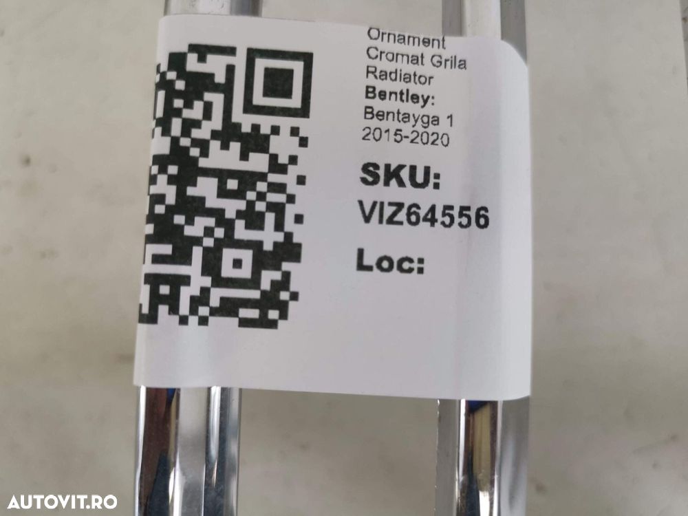 Ornament Cromat Grila Radiator Bentley Bentayga 1 2015-2020 Original A - 9