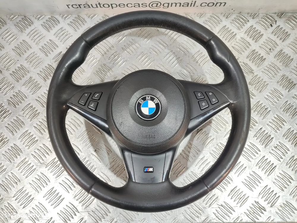 Volante + Airbag Original BMW Pack M Serie 5 E60 E61 Pele - 10