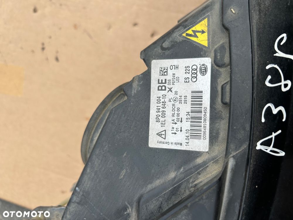 Audi A3 8P lift lampa prawy przód xenon led Europa 8P0941004  8P0941003 przetwornice - 17