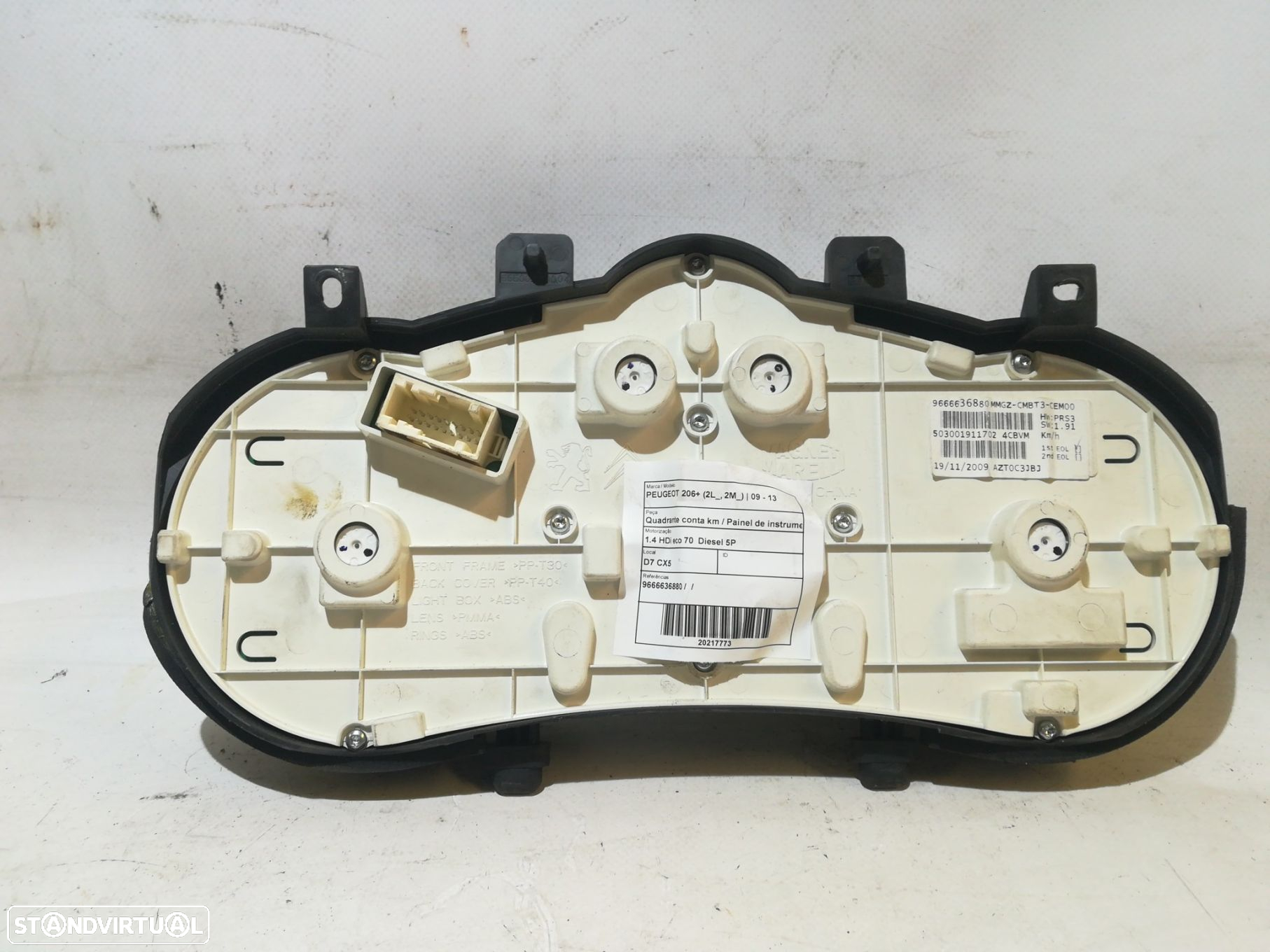Quadrante / painel de instrumentos PEUGEOT 206+ (T3E) - 2