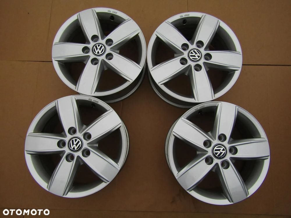 4x Felgi Aluminiowe 16 VW T5 T6 Amarok Caravelle Multivan Transporter 6,5 j 5x120 ET51 piasta 65,1 mm / 7E0071496 / ORYGINALNE - 11
