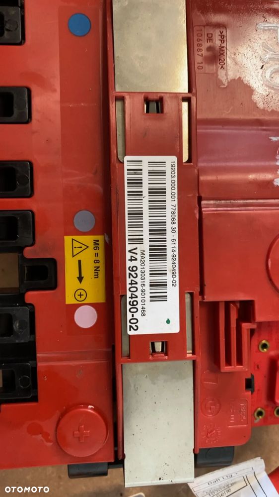 BMW 5 F10 F11 KABEL PRZEWÓD PLUSOWY AKUMULATORA ROZDZIELACZ 9240490 - 2