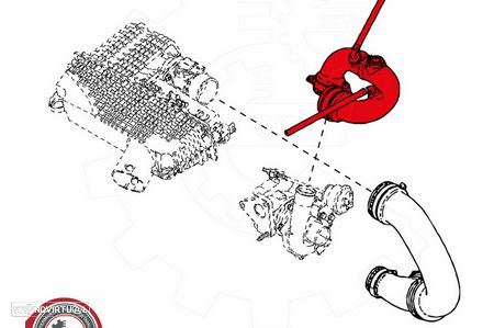 Tubo do turbo admissão Renault Clio IIe III Megane II Kangoo motor 1.5 Dci K9K - 3
