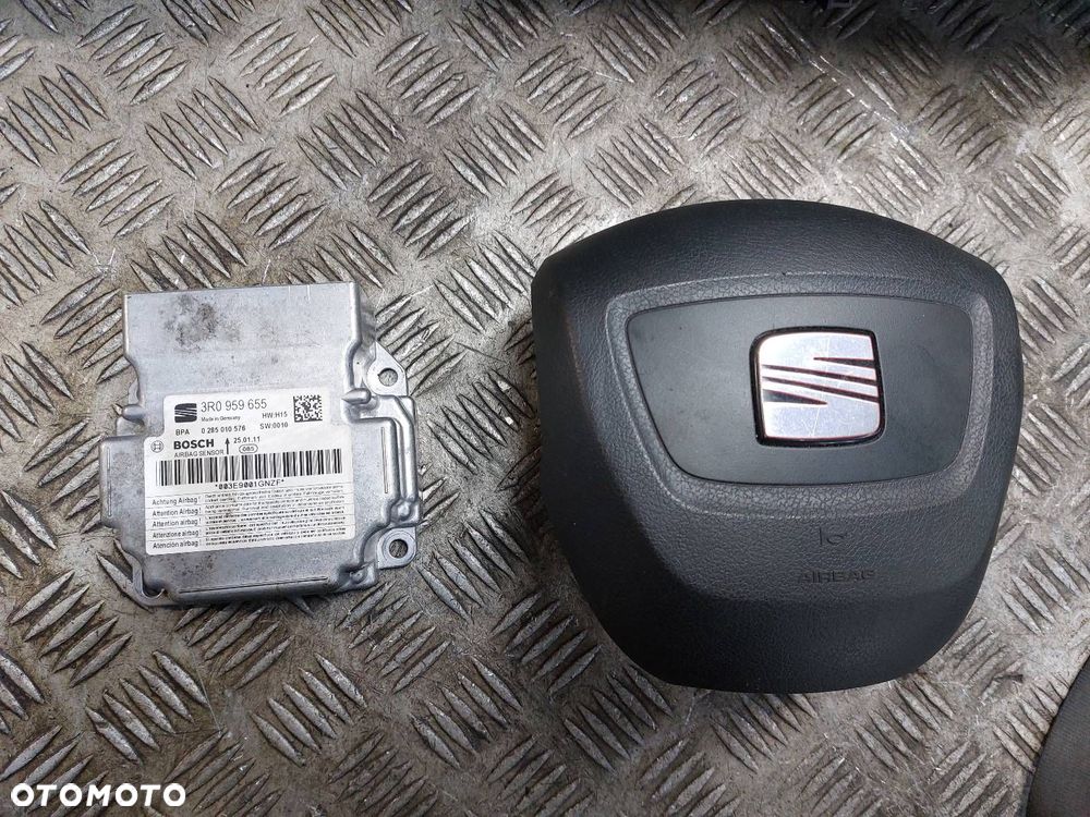 ZESTAW AIRBAG POSTRZAŁOWY KOKPIT PODUSZKI PASY MODUŁ SEAT EXEO I - 3