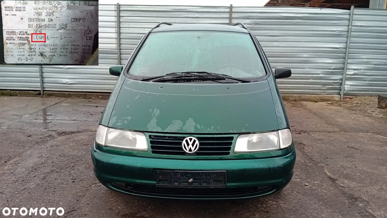 Tylko Części VW Sharan I 1.9 tdi afn 110KM 81kW 95r–00r Lakier lc6m - 1