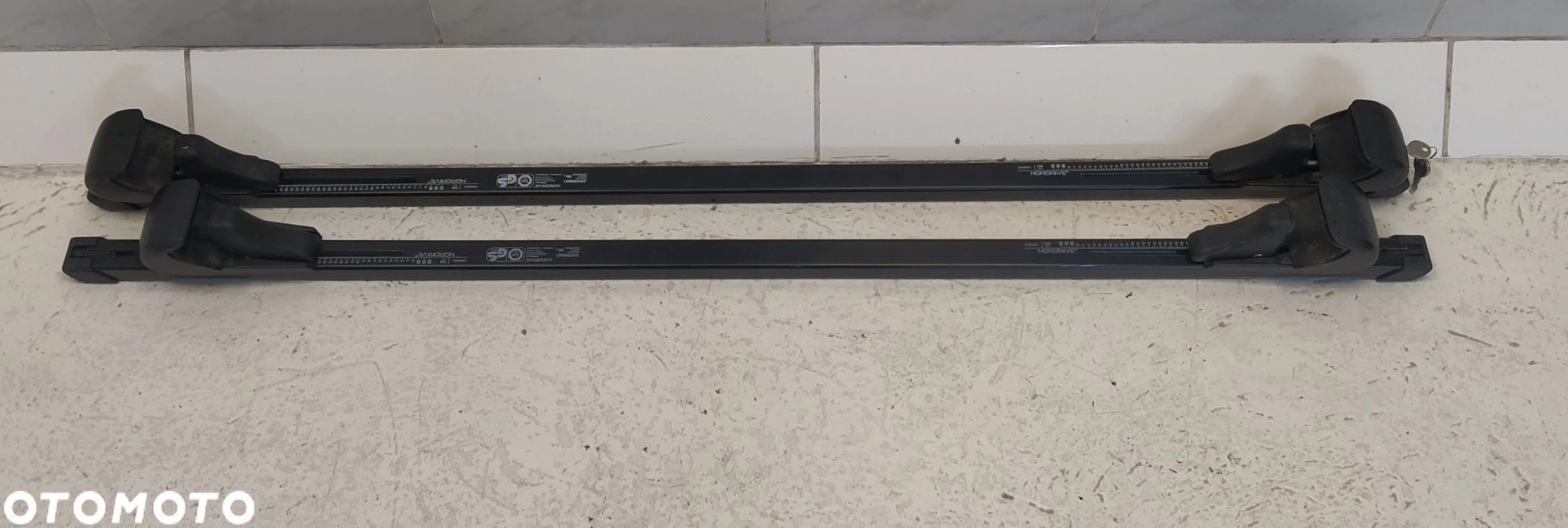 NORDRIVE UNIWERSALNE RELINGI BELKI DACHOWE POPRZECZKA BAGAŻNIK DACHOWY ROZSTAW 75-120cm NOWY ORYGINAŁ - 3