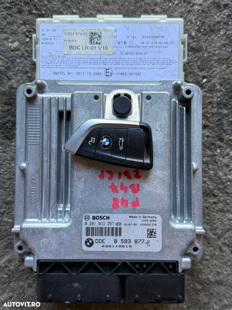 Kit pornire ecu calculator motor fem BMW X1 F48 2.5d 231 cai cod 8593877 0281033257 6821974 - 1