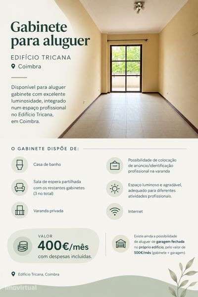 Escritória para arrendar em Coimbra